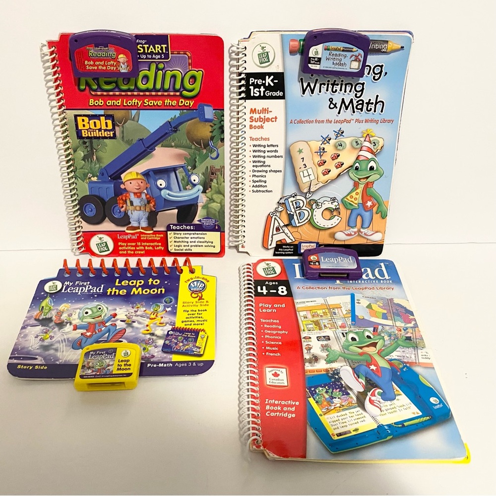 Leapfrog LeapPad Book Packs with Game Chips Kids Electronic Learning System Lot